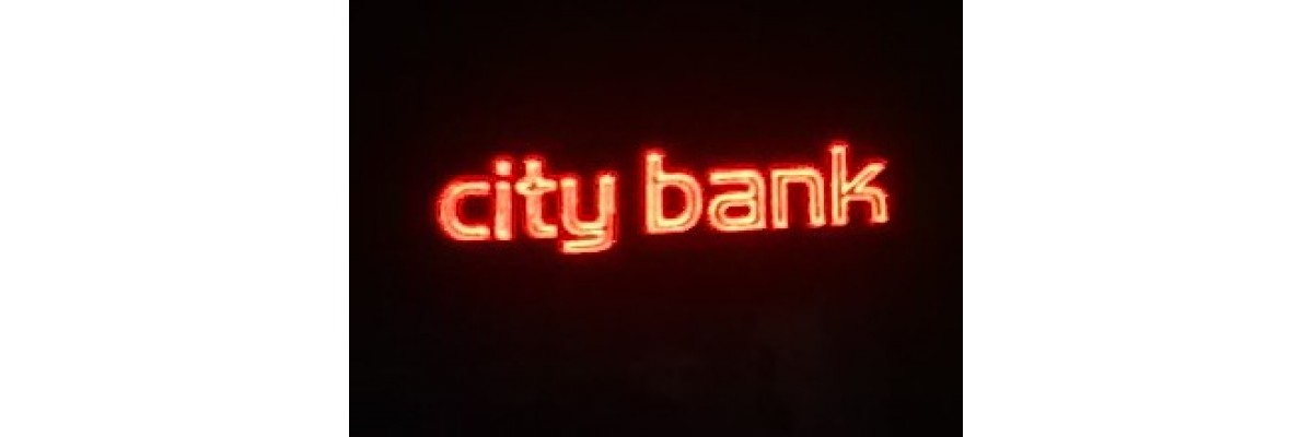 City Bank neon project